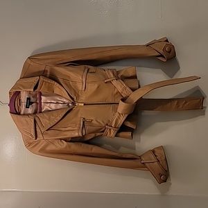 Bebe brand new leather jacket color Camel Size M